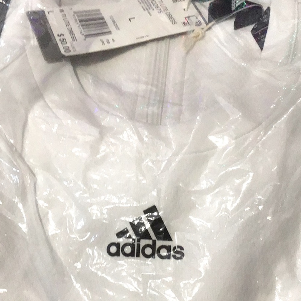 SOLD!! Adidas white zip-up tank dress - Picture 1 of 2
